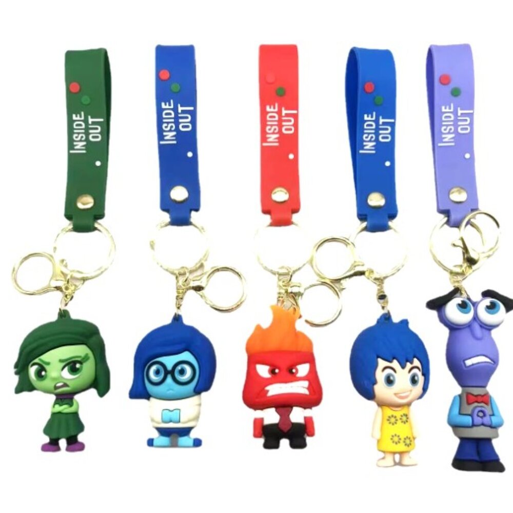 Inside Out 2 Character Figure Keychain Set 5 Pieces